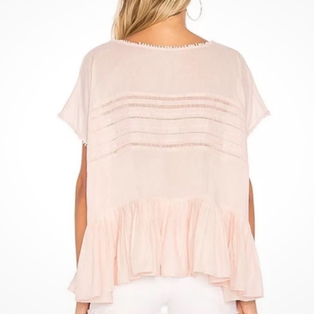 NEW Anthropologie Velvet by Graham and Spencer Madi Top WHITE Peplum Cotton - Picture 12 of 16